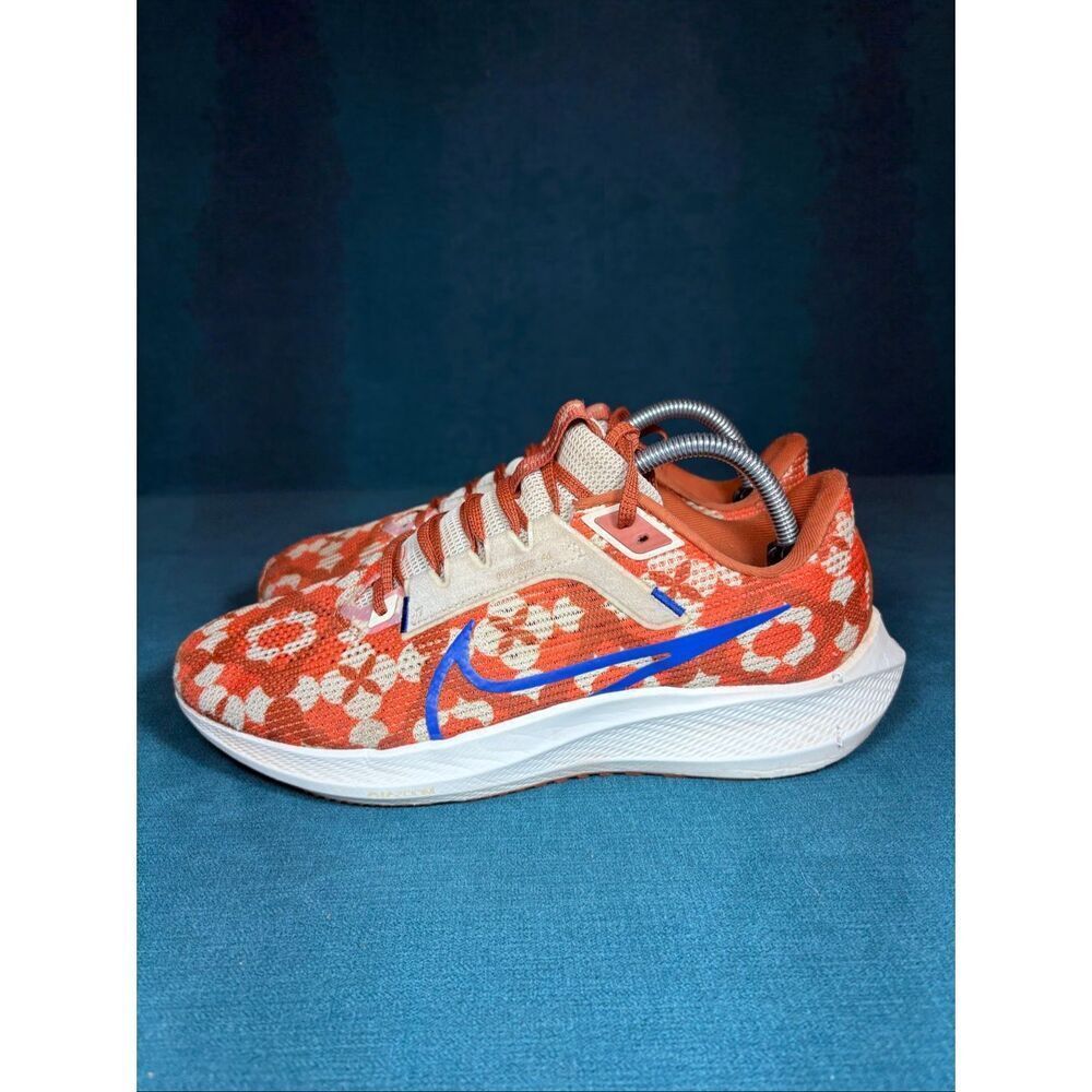 Nike Air Zoom Pegasus 40 Premium Floral Orange Blue Running Shoes Men’s Size 9 F